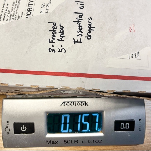 Set of 8 Empty Amber and Frosted Glass Dropper Bottles, [Various Sizes] - Picture 8 of 8